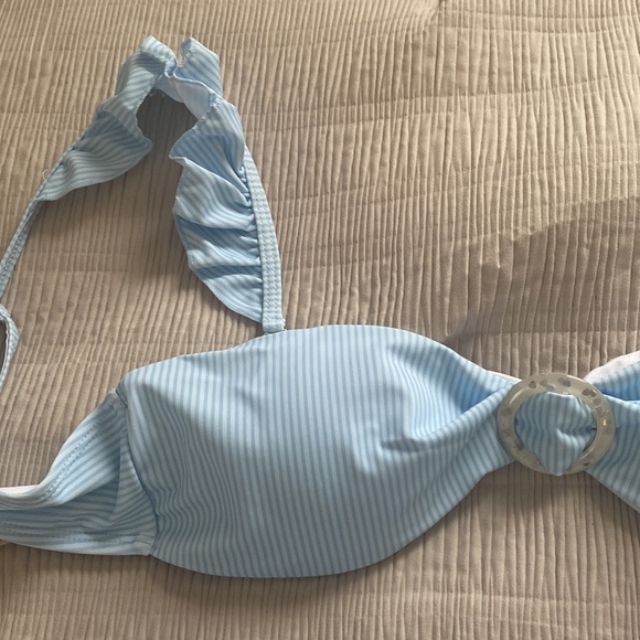 Shein Striped Ruffle High Waisted Bikini - Picture 2 of 6